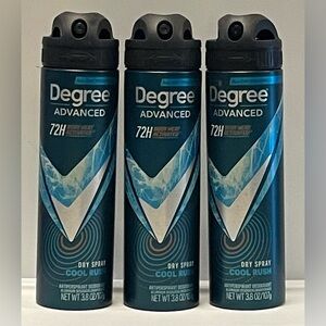 Degree Advanced Antiperspirant/Deodorant Dry Spray, Cool Rush (Pack of 3)